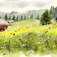 Le chalet dans la prairie