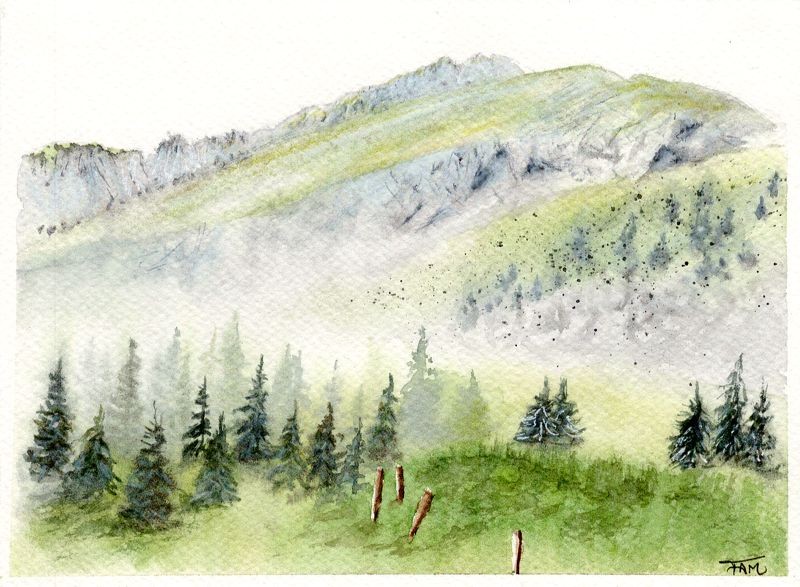 Brume sous le Mont chauffé
